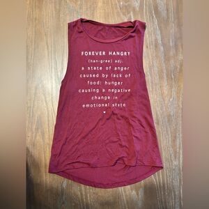 Forever Hangry Burgundy Muscle Tee